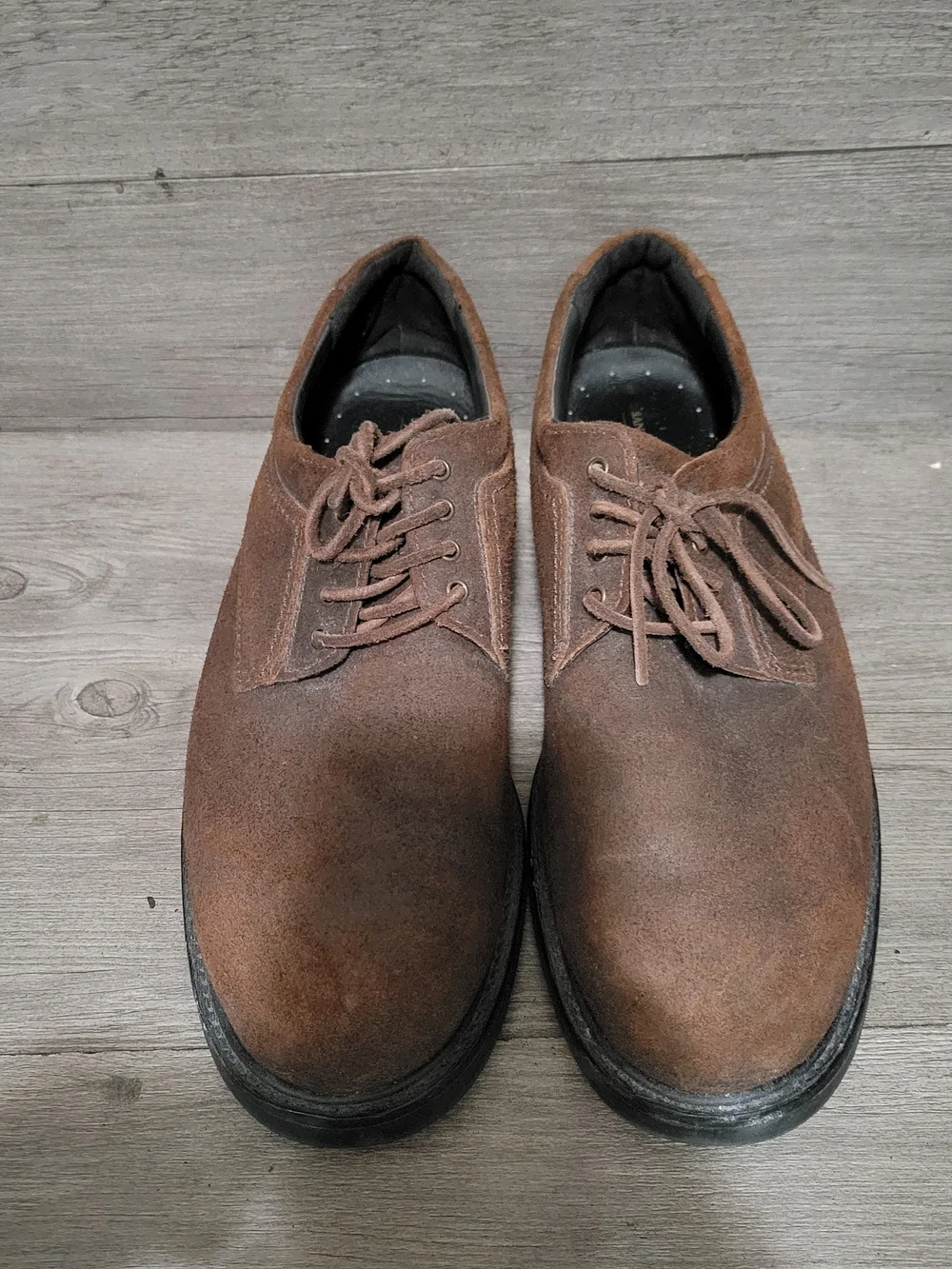 SAS Waypoint Oxfords Mens Size 10.5 Suede brown vibram Soles